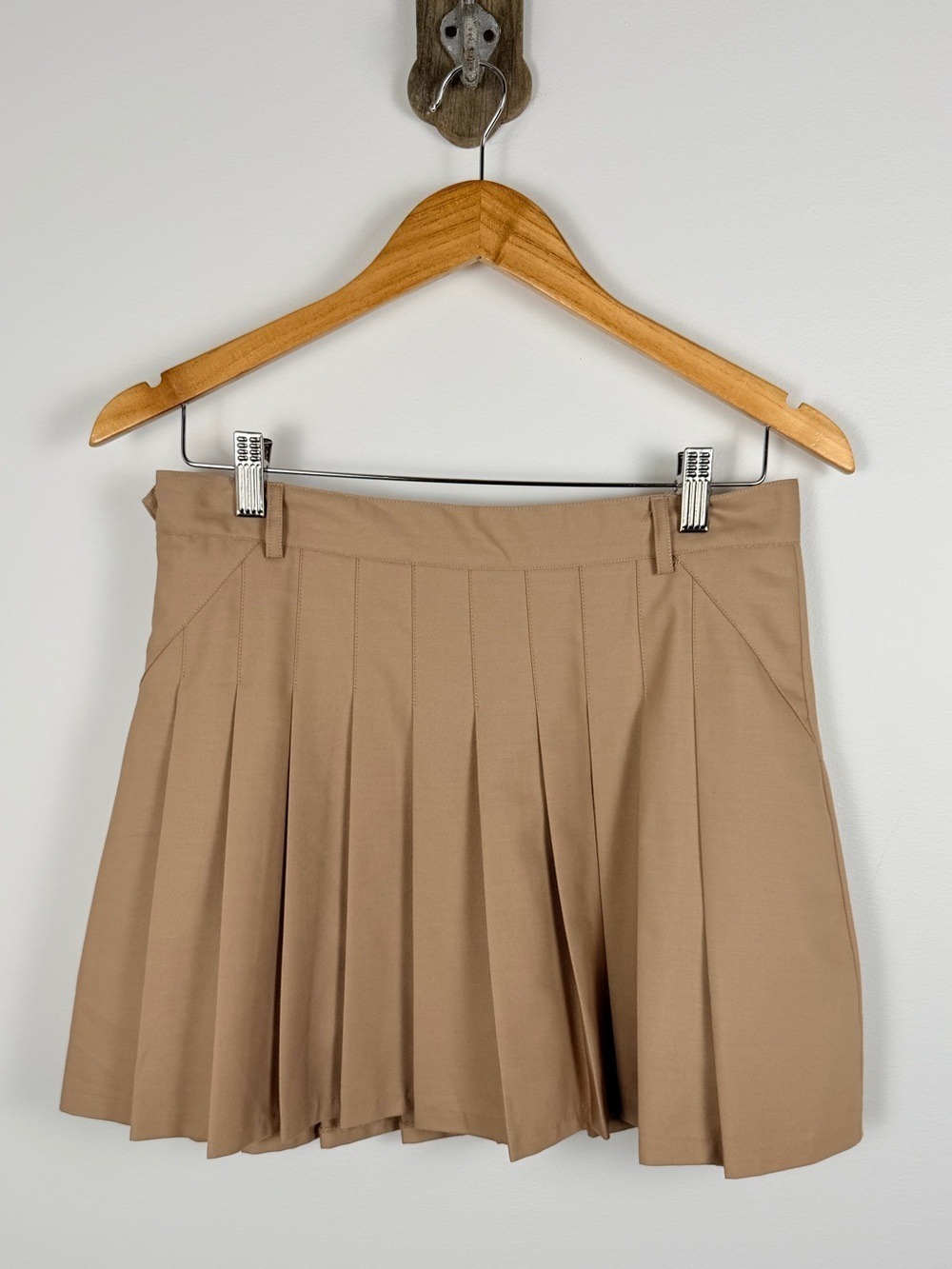 ac for ag pleated tennis skort camel preppy golf mini